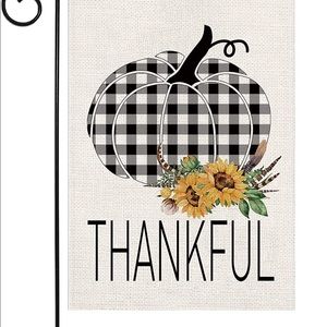 Thanksgiving Garden Flag, Autumn Sunflower Fall Flags 12x18 Double Sided